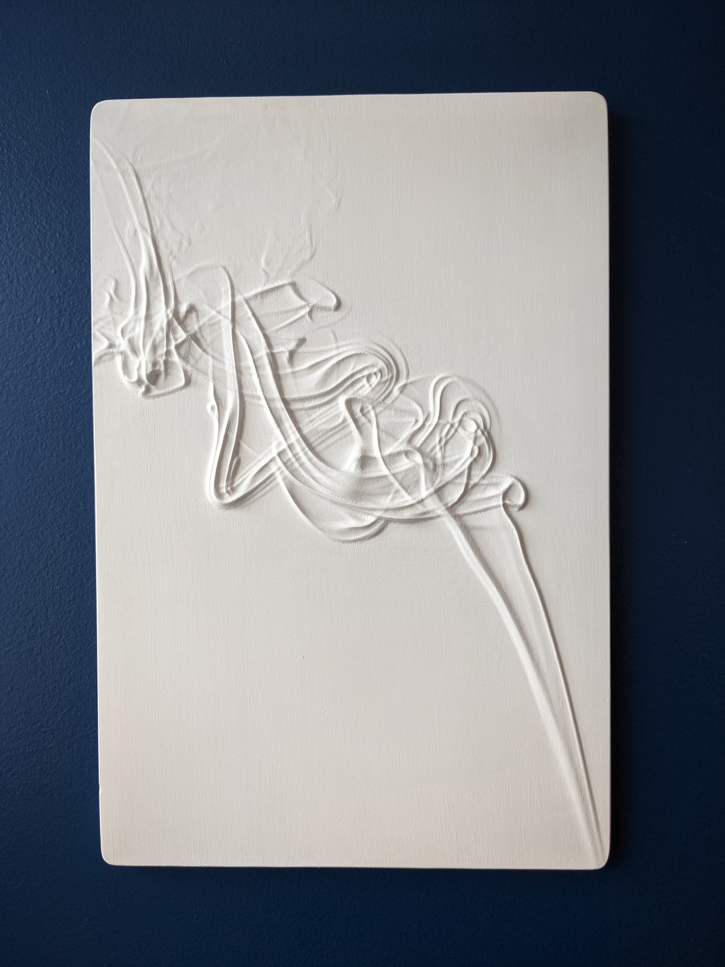 Swirling Smoke Bas Relief Sculpture - Blitz Tree Studio