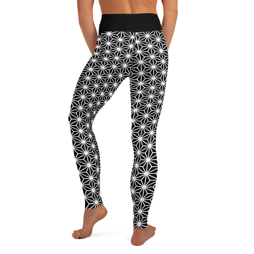 Asanoha, Japanese Pattern, Sacred Geometry, Yoga Leggings