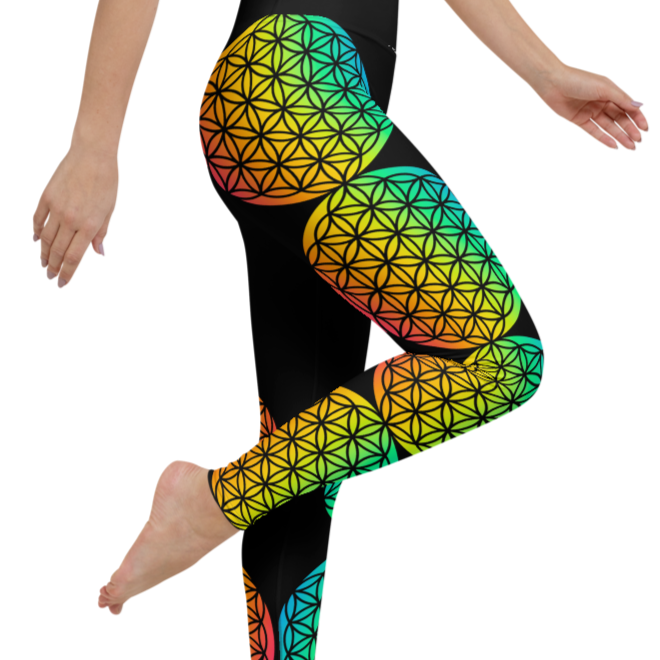 Flower of Life, Sacred Geometry, Yoga Leggings