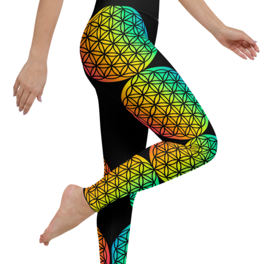 Flower of Life, Sacred Geometry, Yoga Leggings