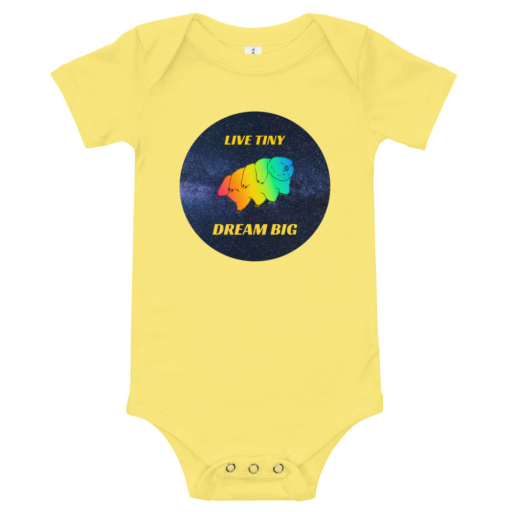 Live Tiny Dream Big Space Tardigrade Baby short sleeve one piece