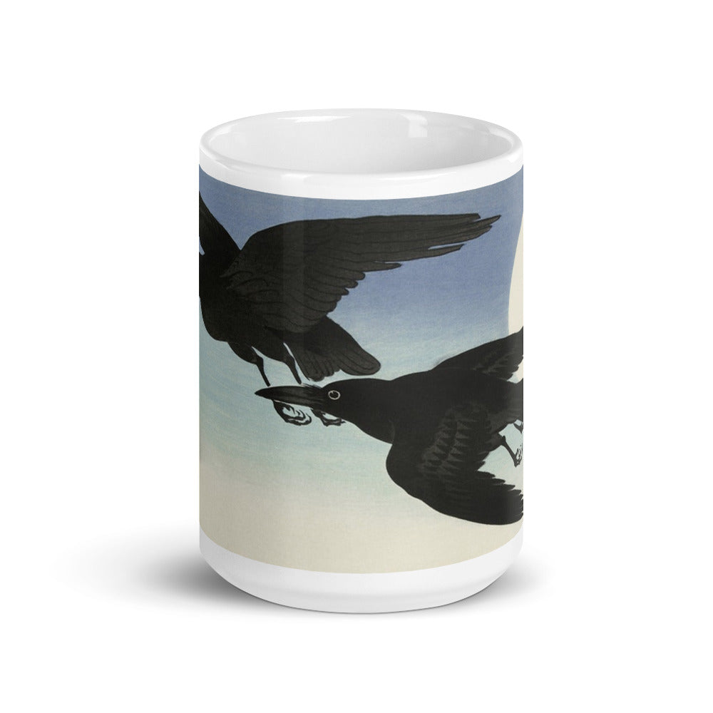 Crows at Full Moon Ohara Koson Mug